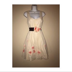 Ivory Dress with tulle overlay